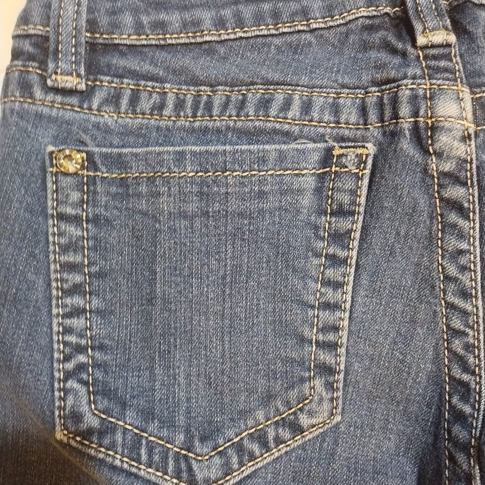 Miss Me Skinny Jeans Womens 28 Dark Wash Low Rise Embellished Y2K Western Denim - Picture 12 of 15